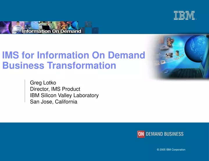 ims for information on demand business transformation