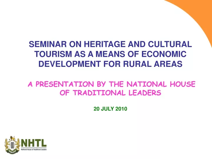 seminar on heritage and cultural tourism