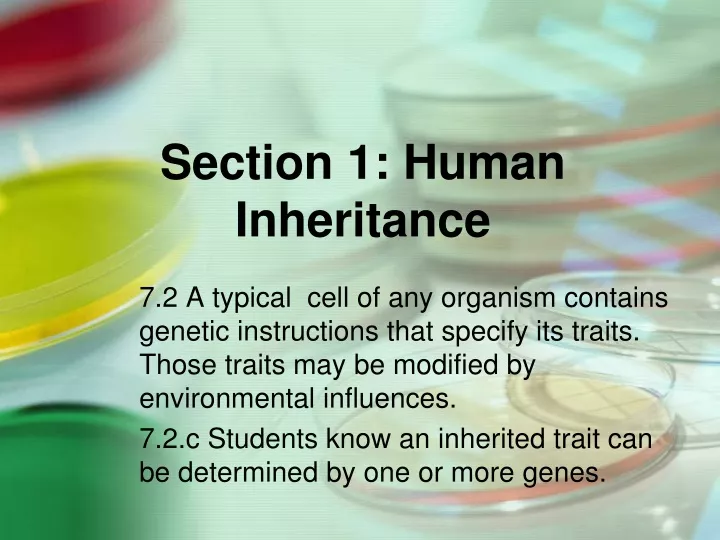 section 1 human inheritance
