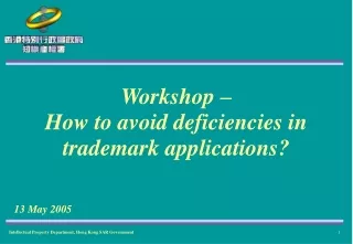Workshop –  How to avoid deficiencies in trademark applications?