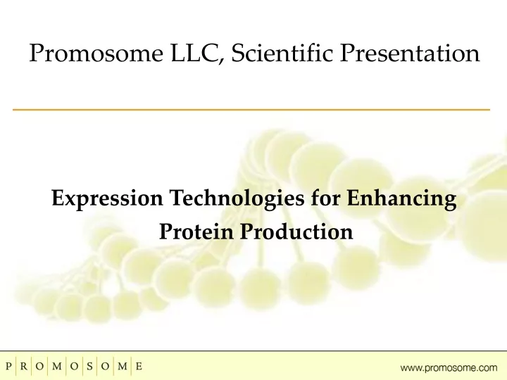promosome llc scientific presentation scientific
