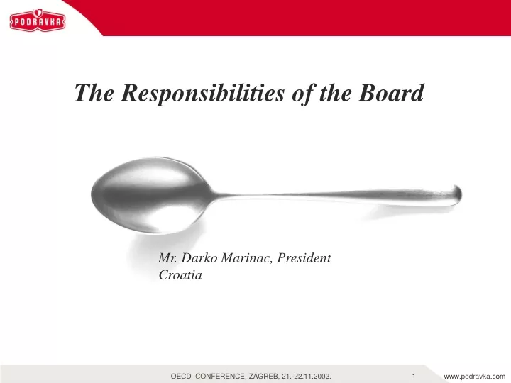 the responsibilities of the board