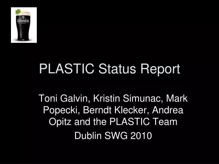 plastic status report