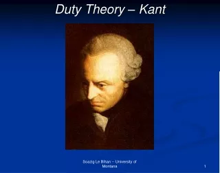 Duty Theory – Kant
