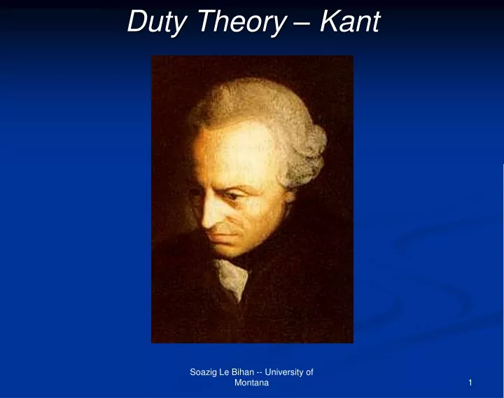 duty theory kant
