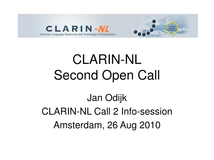 clarin nl second open call