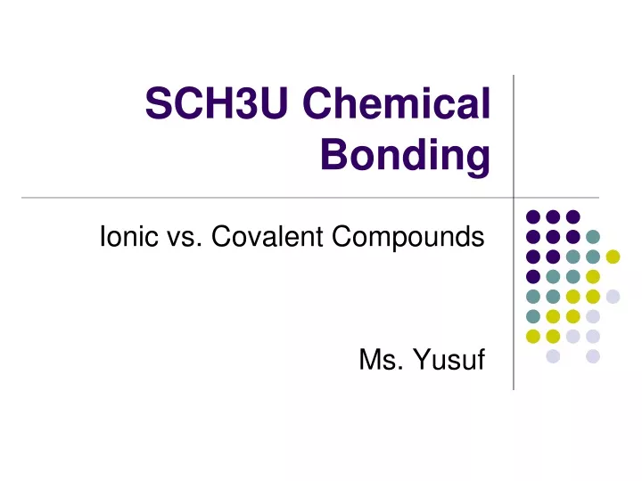 sch3u chemical bonding