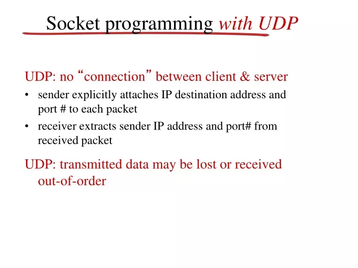 socket programming with udp