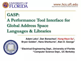 GASP:  A Performance Tool Interface for Global Address Space  Languages &amp; Libraries