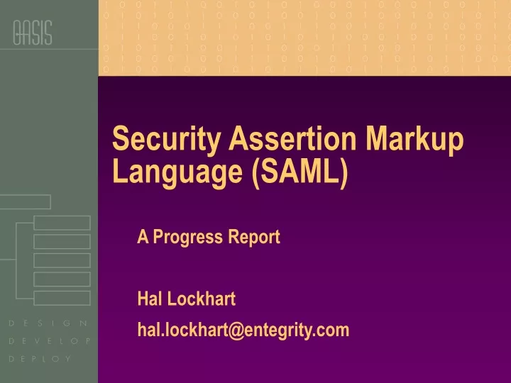 security assertion markup language saml