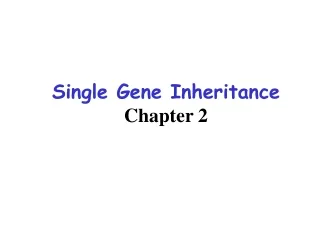 Single Gene Inheritance Chapter 2