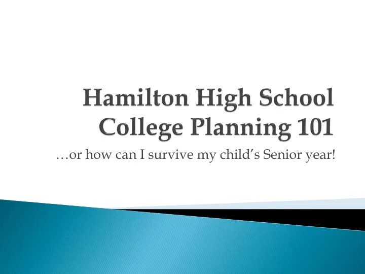 hamilton high school college planning 101