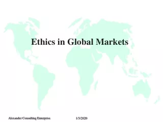 Ethics in Global Markets