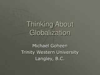 Thinking About Globalization