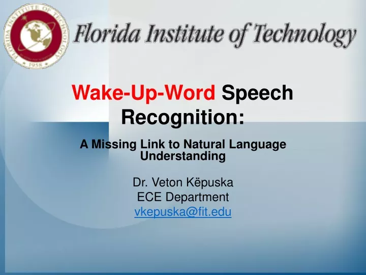 wake up word speech recognition