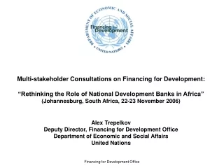 Multi-stakeholder Consultations on Financing for Development:
