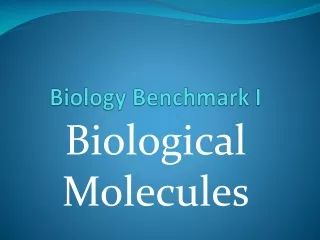 Biology Benchmark I