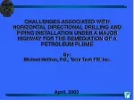 Challenges of HDD and Piping Installation under a Major Highway - slide 1