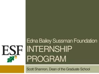 Edna Bailey Sussman Foundation internship Program