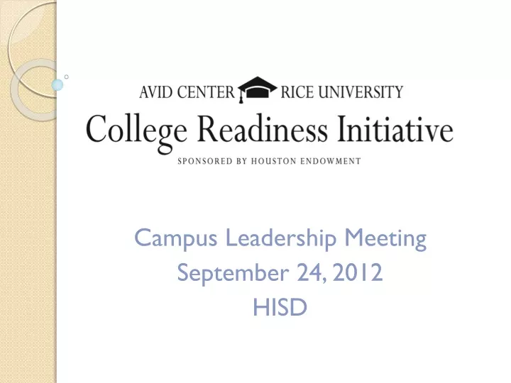 campus leadership meeting september 24 2012 hisd