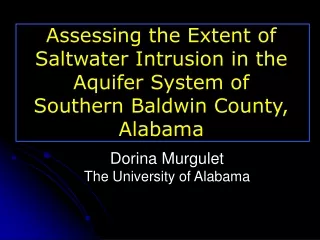 Dorina Murgulet The University of Alabama
