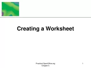 Creating a Worksheet
