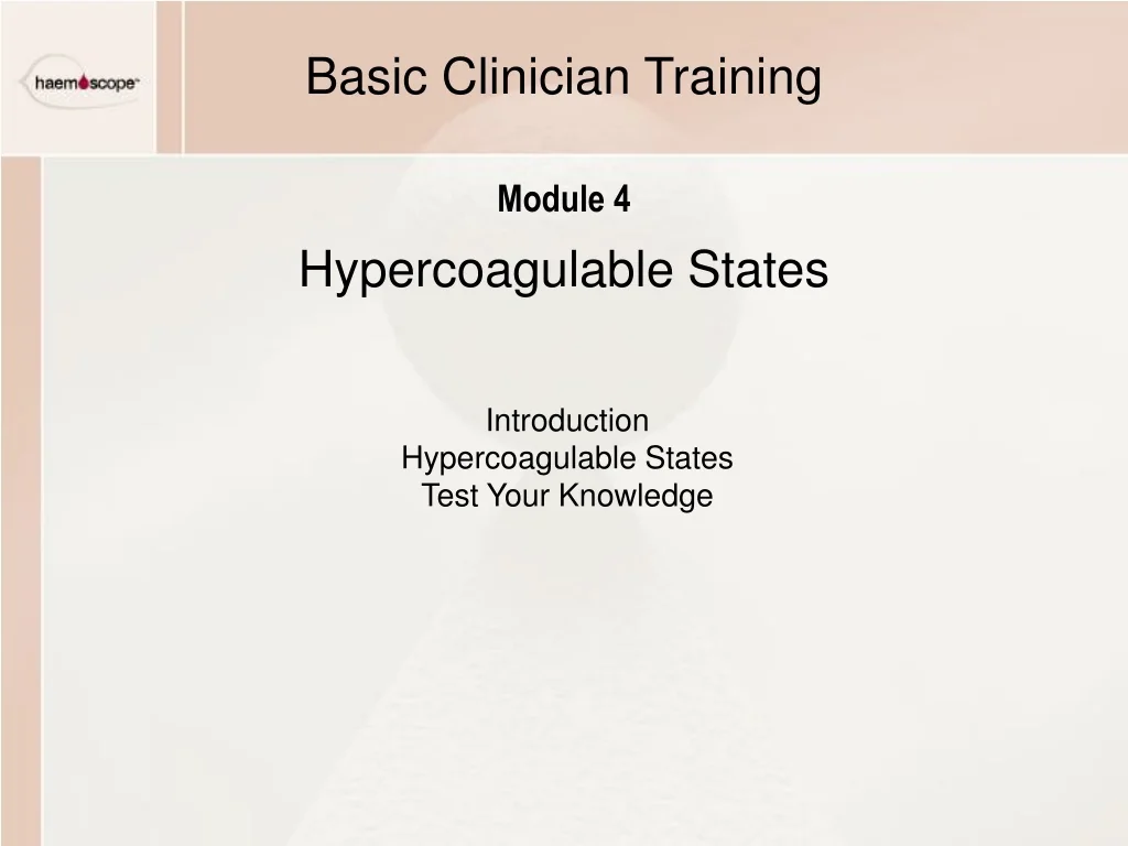 PPT - Hypercoagulable States PowerPoint Presentation, free download ...