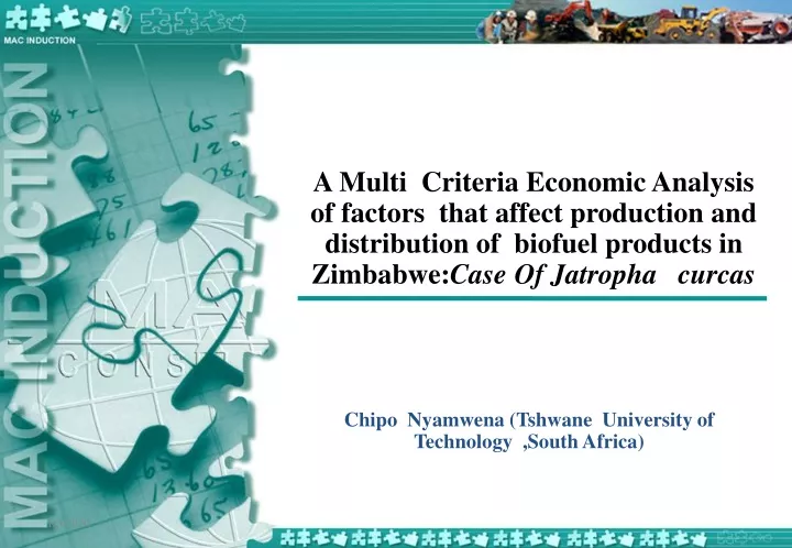 a multi criteria economic analysis of factors