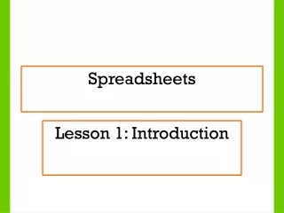 Spreadsheets