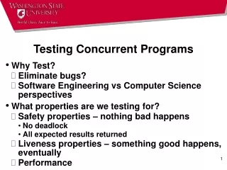 Testing Concurrent Programs