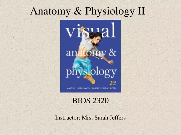 anatomy physiology ii