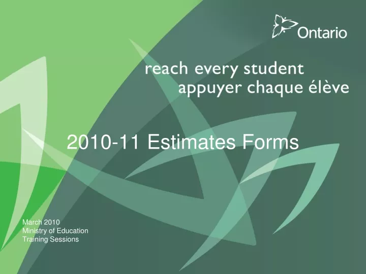 2010 11 estimates forms