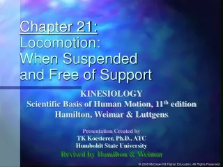 Chapter 21: Locomotion: When Suspended  and Free of Support