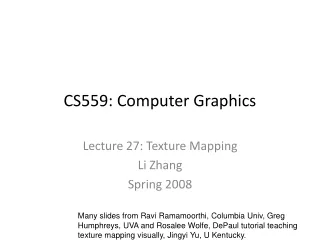 CS559: Computer Graphics