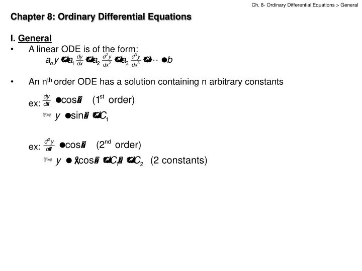 ch 8 ordinary differential equations general