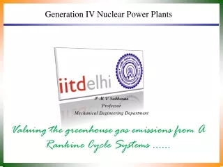 Generation IV Nuclear Power Plants