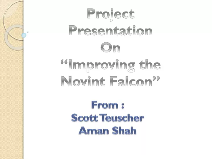 project presentation on improving the novint