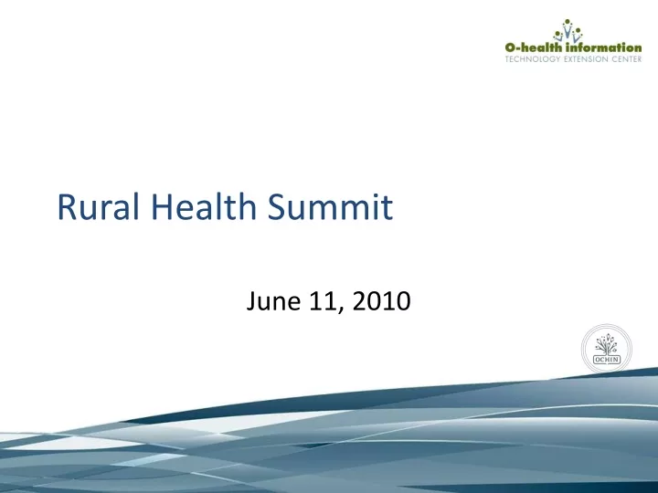 rural health summit