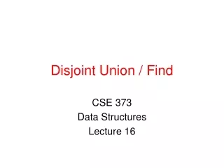 Disjoint Union / Find