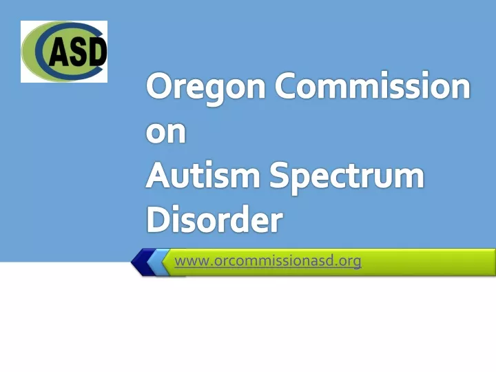 oregon commission on autism spectrum disorder