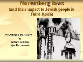 Nuremberg laws (and their impact to Jewish people in Third Reich)