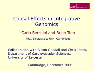 Causal Effects in Integrative Genomics