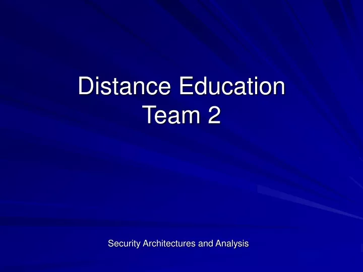 distance education team 2