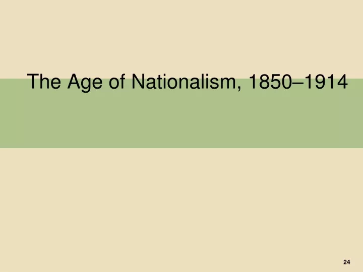 the age of nationalism 1850 1914