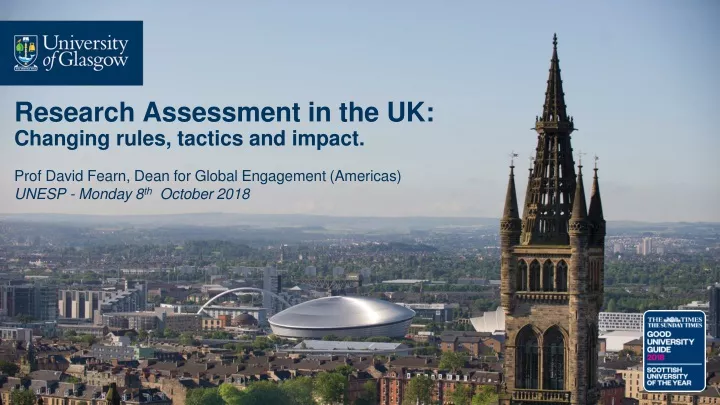 research assessment in the uk changing rules tactics and impact