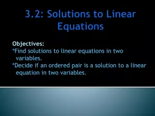 3.2: Solutions to Linear Equations