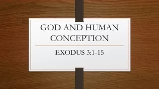 GOD AND HUMAN CONCEPTION
