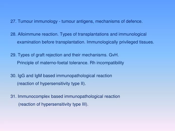 27 tumour immunology tumour antigens mechanisms