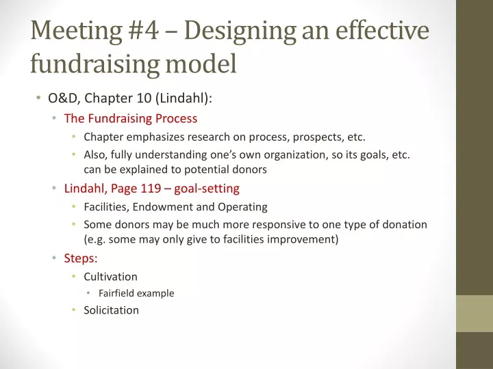 meeting 4 designing an effective fundraising model
