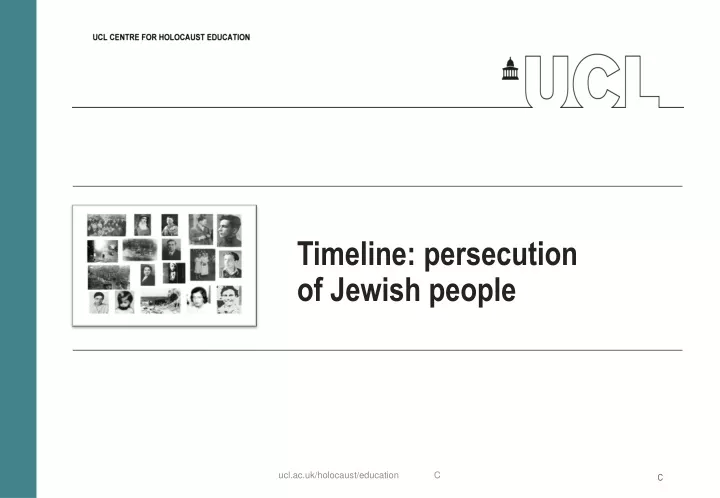 timeline persecution of jewish people